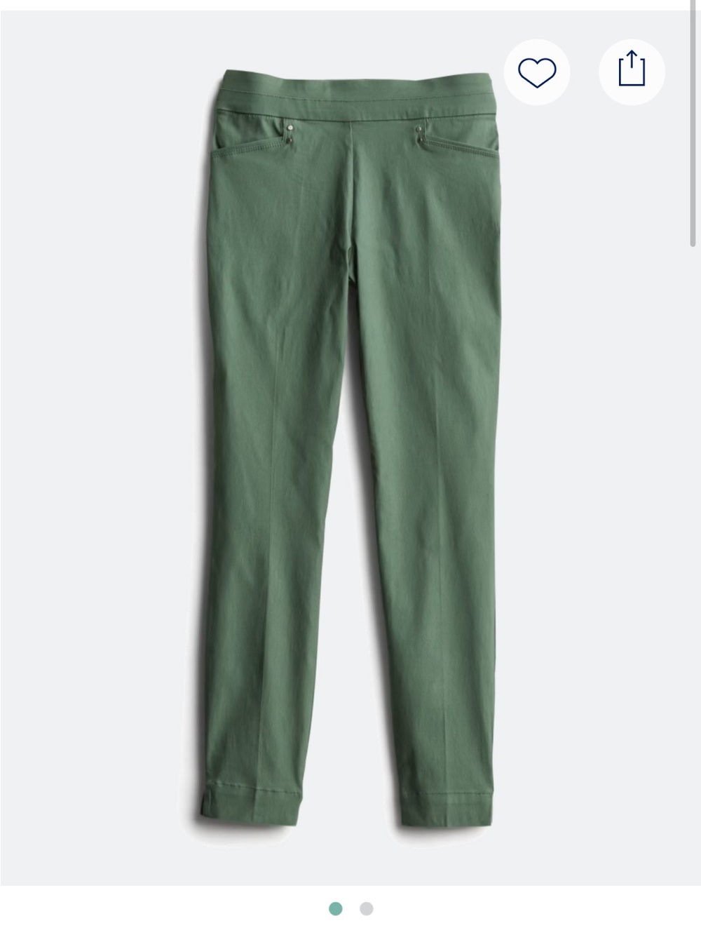 Violets & Roses Emmy Rivet Pull-on Pants in Green